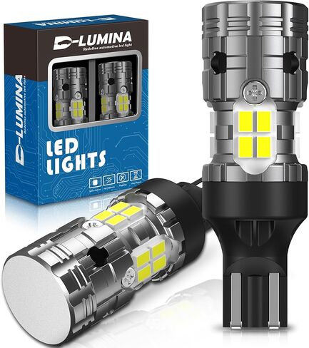 D-Lumina 1156 LED Backup Reverse Light Bulbs, 5600 Lumens 21W 2-SMD CSP Chips BA15S P21W 7506 1141 1073 LED Bulbs For Car Truck Reverse Light, Canbus Error Free, Plug ＆ Play, 6000K White (Pack of 2) in Kuwait