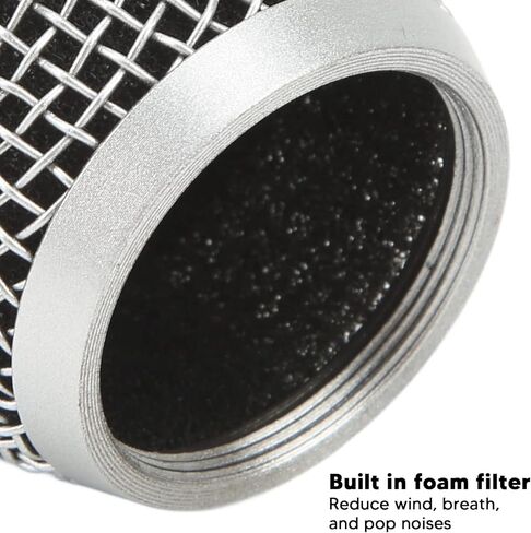 Replacement Microphone Grill for Beta87A, Microphone Ball Head Mesh Grill Inner Foam Filter, Stainless Steel Grille Mic Ball Head, Microphone Accessories Metal Microphone Grille. in Kuwait