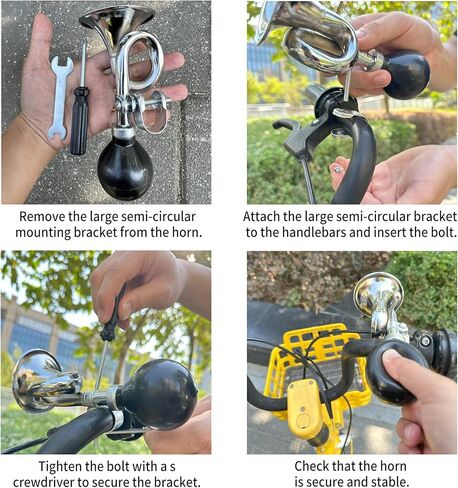 Bike Horn for Adults Classic Horn Metal Squeeze Clown Horn, Fits All Bicycle Handle Bar, Loud Sounds in Saudi Arabia