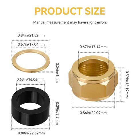 أجزاء جهاز البخار الزجاجي مقاس 5/8 بوصة، حشوات معرف، غسالات، مجموعة صواميل نحاسية، غلاية بخارية، طقم إصلاح صمام زجاجي للمجوهرات وأجهزة البخار وغلايات البخار، أجزاء الغلايات in Kuwait