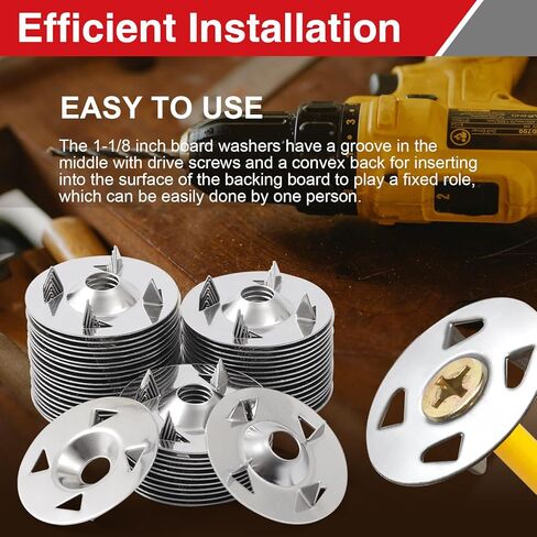 1-1/8 بوصة غسالات تثبيت ألواح الرغوة، مثبتات ألواح الرغوة لتركيب وتثبيت ألواح الرغوة العازلة، 72 قطعة in Kuwait