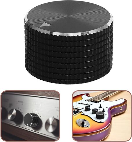 BESPORTBLE 2pcs 25x15mm Knurled Aluminum Dome Guitar and Bass Volume Control Knobs for Potentiometers, General Tone Knobs for Electric Guitar and DIY Instrument Accessories in Saudi Arabia