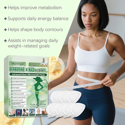 Moringa Berberine Patch – 10-in-1 Nano Microdart Technology, Advanced Herbal Skin Patch for Women & Men, Gentle Non-Irritating Design (2 box) in Saudi Arabia