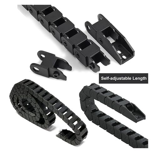 7x15 مللي متر حامل الكابل سلسلة سحب نوع مغلق سلاسل نايلون بلاستيكية مرنة 1 متر مع موصلات نهاية لآلة الطابعة in Kuwait