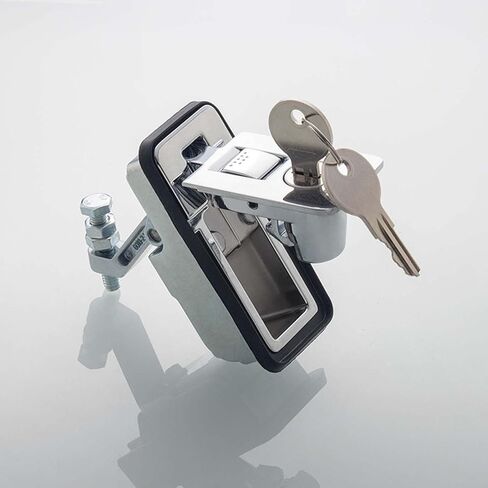 Compression Latch Lock with 2 Keys, Zinc Alloy Flush Mount Latch for Truck, Marine, RV, Storage Box, Black in Saudi Arabia