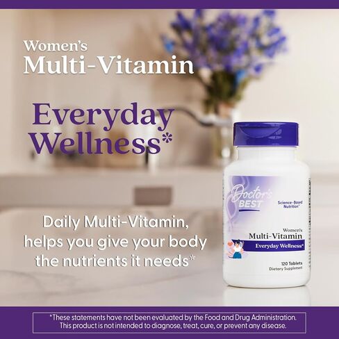 Doctor's Best Women's Multi-Vitamin, Everyday Wellness, Supports Immunity, Non-GMO, Gluten Free, 120 Tablets in Saudi Arabia
