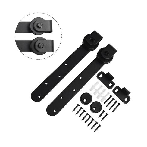 Sliding Barn Door Hardware Kits Hanging Wheels Anti Swing Devices for Cabinet Doors Rail Set Floor Guide Door Hardware in Saudi Arabia