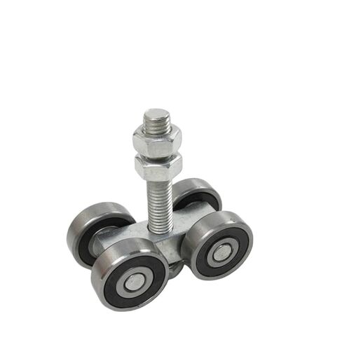 Barn Door Rollers 4 Wheel Trolley Assembly Roller Heavy Duty Sliding Door Hanger Ceiling Mount Barn Door Hardware for Wardrobe in Saudi Arabia