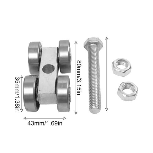 Barn Door Rollers 4 Wheel Trolley Assembly Roller Heavy Duty Sliding Door Hanger Ceiling Mount Barn Door Hardware for Wardrobe in Saudi Arabia
