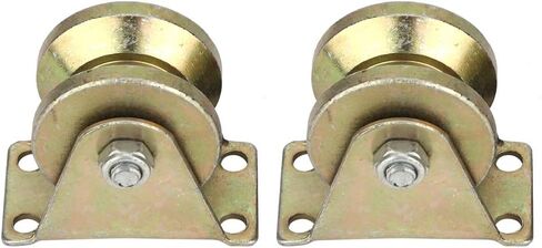 قطعتان من أسطوانة البوابة المنزلقة من النوع V، عجلة أخدود على شكل حرف V شديدة التحمل مع دعامة فولاذية لسكة مسار البوابة المنزلقة، واستبدال بوابة الكلاب والآلات الصناعية in Kuwait