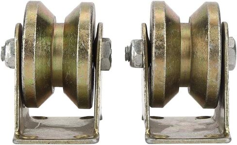 قطعتان من أسطوانة البوابة المنزلقة من النوع V، عجلة أخدود على شكل حرف V شديدة التحمل مع دعامة فولاذية لسكة مسار البوابة المنزلقة، واستبدال بوابة الكلاب والآلات الصناعية in Kuwait