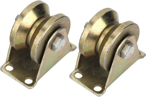 قطعتان من أسطوانة البوابة المنزلقة من النوع V، عجلة أخدود على شكل حرف V شديدة التحمل مع دعامة فولاذية لسكة مسار البوابة المنزلقة، واستبدال بوابة الكلاب والآلات الصناعية in Kuwait