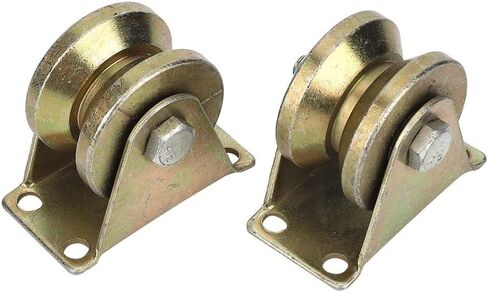 قطعتان من أسطوانة البوابة المنزلقة من النوع V، عجلة أخدود على شكل حرف V شديدة التحمل مع دعامة فولاذية لسكة مسار البوابة المنزلقة، واستبدال بوابة الكلاب والآلات الصناعية in Kuwait