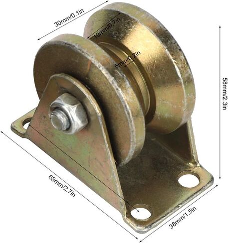 قطعتان من أسطوانة البوابة المنزلقة من النوع V، عجلة أخدود على شكل حرف V شديدة التحمل مع دعامة فولاذية لسكة مسار البوابة المنزلقة، واستبدال بوابة الكلاب والآلات الصناعية in Kuwait