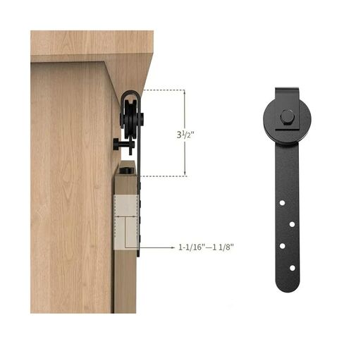 1 Set Sliding Barn Door Hardware Cabinet Top Mounted Hanging Hanger Track Home Cabinet Doors Steel Rail Set Smooth Silent in Saudi Arabia