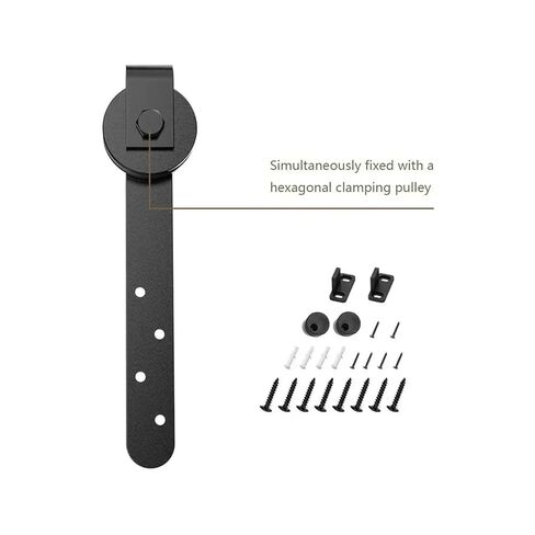 1 Set Sliding Barn Door Hardware Cabinet Top Mounted Hanging Hanger Track Home Cabinet Doors Steel Rail Set Smooth Silent in Saudi Arabia