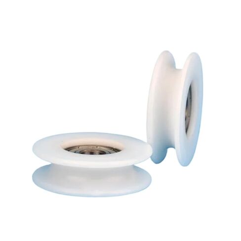 1pc Plastic Wire Rope Hanging Wheel Bearing Pulley U Groove 8 * 40 * 11.5mm in Saudi Arabia