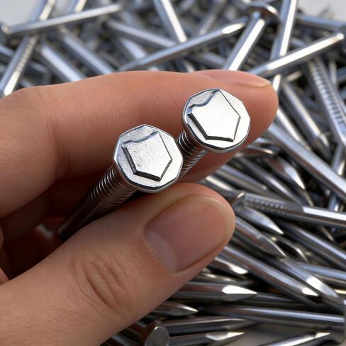 Nails for Hanging Pictures & Picture Hanging Nails on Concrete Wall - 345-Piece Masonry Nails Assortment Kit (5 Sizes: 3/4" to 2"), Harder Than Regular, Galvanized for Brick, Drywall with Storage Box in Saudi Arabia