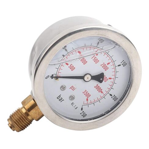 1500 psi Hydraulic g1 4 Tool 9×7×4 0-250bar 0-3750psi g1 4 63mm dial Hydraulic Water Pressure Meter Thread 1 4 Pressure in Kuwait