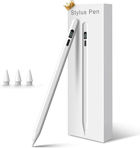 Stylus Pen for iPad M3/M4/9/10th Generation, LED Display Fast Charge Pencil Compatible with Apple iPad Pro A16 6th/7th/8th, Air 5/4/3, Mini 7/6/5(Tilt Sensitivity, Pixel Precision, Palm Rejection) in Kuwait