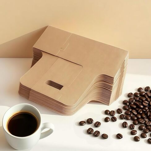 حاملة مشروبات ورقية كرافت مكونة من كوبين مع مقبض، حوامل مشروبات للاستعمال مرة واحدة عند تناول الطعام في الخارج والتوصيل، 20 عبوة in Kuwait