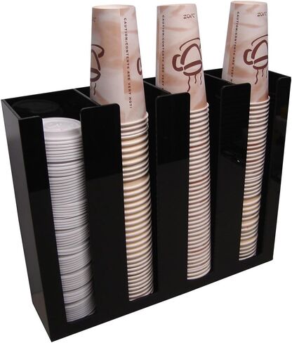 RCS البلاستيك 4 Sl كوب غطاء حامل موزع منظم فنجان القهوة العلبة تنظيم طاولة القهوة الخاصة بك مع نمط (6006) in Saudi Arabia