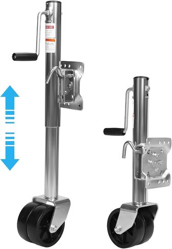 Trailer Jack with Wheel 2000 lbs Load Capacity Heavy Duty Swivel Boat Trailer Jack with PP Dual Wheel 10 Inch Lift Boat Jacks Fit for RVs Boats and Utility Trailers in Kuwait