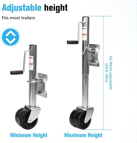 2000 lbs Trailer Jack with Dual Wheel Heavy Duty Swivel Boat Jack 10 Inch Lift Bolt-on Tongue Trailer Jacks for RV Boat Trailers in Kuwait