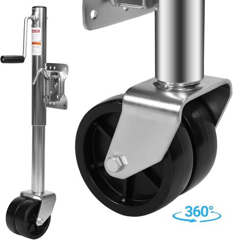 2000 lbs Trailer Jack with Dual Wheel Heavy Duty Swivel Boat Jack 10 Inch Lift Bolt-on Tongue Trailer Jacks for RV Boat Trailers in Kuwait
