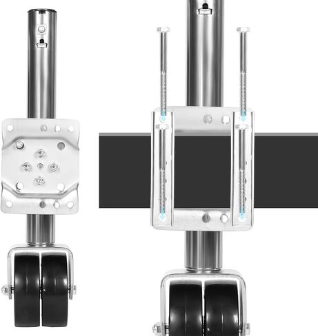 2000 Lbs Trailer Jack with Dual Wheel Heavy Duty Swivel Boat Jack 10 Inch Lift Marine Bolt-On Lift Roller Swivel Stand Fit for RVs Boats and Utility Trailers in Kuwait