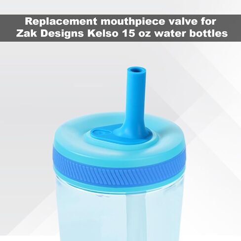 12pcs Replacement Bite Valve for Zak, BPA-Free Mouthpiece with Cleaning Brush for Zak Designs Kelso 15oz Reusable Leak-Proof Straw Cup Accessory (Gray, Blue, Orange, Rose Red, Green, Yellow) in Saudi Arabia