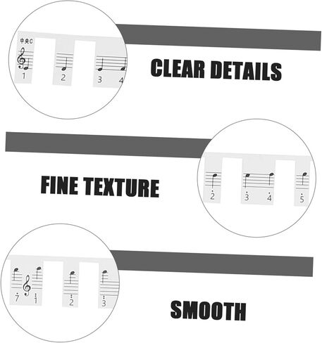 2pcs Piano Letter Stickers for Keys Removable Piano Keyboard Stickers No Adhesive Left Sweat and Wear-resistant in Saudi Arabia