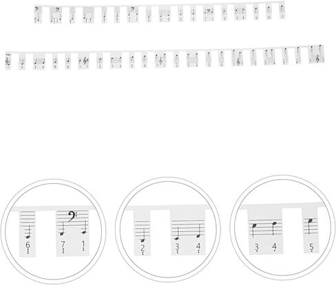 2pcs Piano Letter Stickers for Keys Removable Piano Keyboard Stickers No Adhesive Left Sweat and Wear-resistant in Saudi Arabia