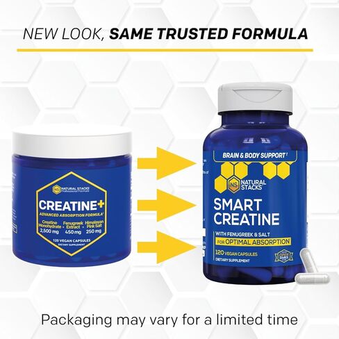 الكرياتين أحادي الهيدرات - 2500 ملغ حبة الكرياتين - 450 ملغ من مستخلص الحلبة و 250 ملغ من الهيمالايا الوردي - يدعم صحة الدماغ ، التحمل وبناء العضلات - صيغة امتصاص متقدمة - 120 كبسولات in Kuwait