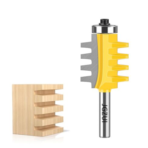 Finger Joint Router Bit 1/4‘’ Shank, Reversible Finger Joint Glue Joint Router Bits Carbide, Woodworking Chisel Cutter for Density Boards, Solid Wood, MDF, Chipboard, Splints, Etc in Kuwait