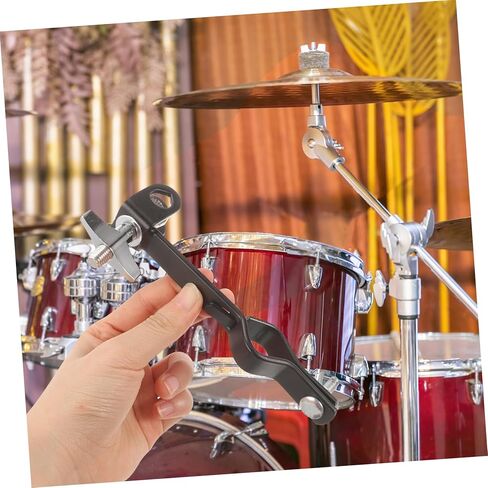 Drum Cowbell Mounting Clamp Percussion Bracket Ergonomic Ratchet Angle Easy Installation for Versatile Drum Setup for Drummers of All Skill Levels in Saudi Arabia