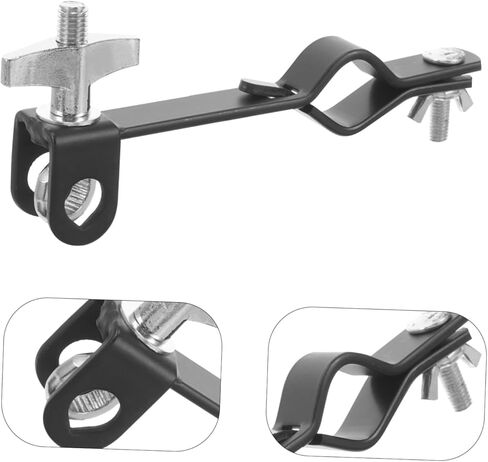 Drum Cowbell Mounting Clamp Percussion Bracket Ergonomic Ratchet Angle Easy Installation for Versatile Drum Setup for Drummers of All Skill Levels in Saudi Arabia
