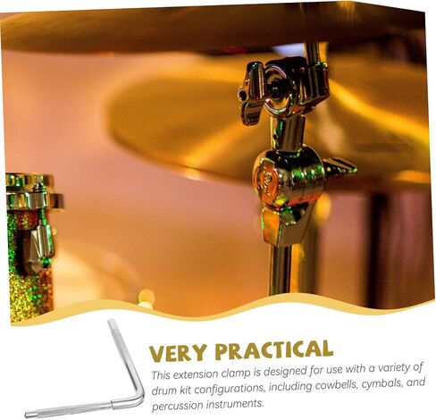 Drum Cymbals Accessory Cowbell Mounting Clamp with Drum Clip l Shape Bracket for Easy Installation in Saudi Arabia