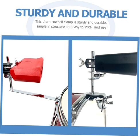 SHOWERORO Drum Music Instrument Part Metal Cowbell Holder Clamp Easy to Use Install in Saudi Arabia