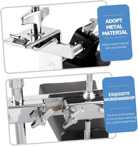 SHOWERORO Drum Music Instrument Part Metal Cowbell Holder Clamp Easy to Use Install in Saudi Arabia