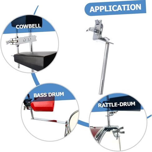 SHOWERORO Drum Music Instrument Part Metal Cowbell Holder Clamp Easy to Use Install in Saudi Arabia