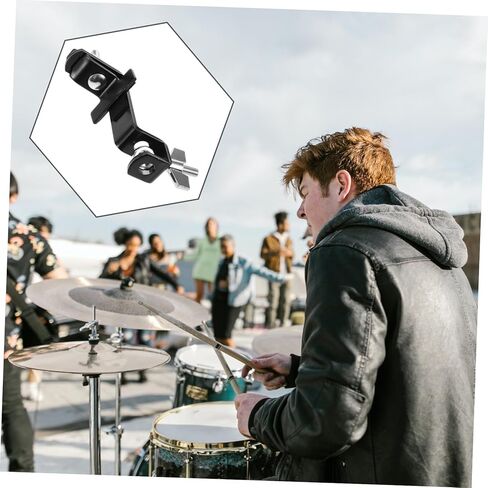 Cowbell Clamp Adjustable Mount Bracket for Bass Drum Holder Clip for Cowbell Accessories Easy to Install for Percussion Instruments in Saudi Arabia