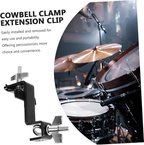 Cowbell Clamp Adjustable Mount Bracket for Bass Drum Holder Clip for Cowbell Accessories Easy to Install for Percussion Instruments in Saudi Arabia