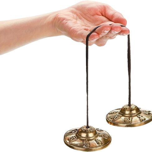 Tingsha Bell Tibetan Meditation Chime Handcrafted Metal Bell for Mindfulness Chakra Healing Relaxation Yoga Spiritual Practice Bronze 2.56in Diameter Age 14+ 1 Piece in Saudi Arabia