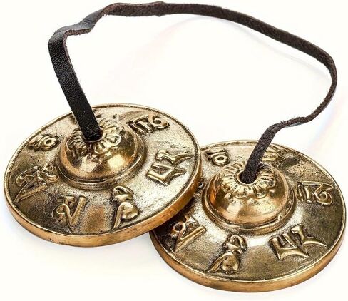 Tingsha Bell Tibetan Meditation Chime Handcrafted Metal Bell for Mindfulness Chakra Healing Relaxation Yoga Spiritual Practice Bronze 2.56in Diameter Age 14+ 1 Piece in Saudi Arabia