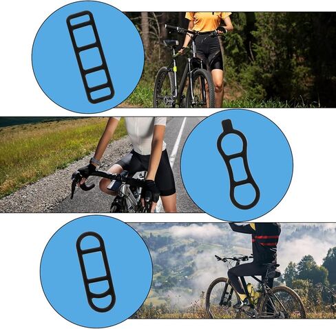 40 Pcs Rubber Lights Strap Bicycle Light Silicone Straps Bike Light Mount Band with Hooks Flashlight Mount Replacement Strap Black Handlebar Bands for Most Bicycle Lights Sets in Saudi Arabia