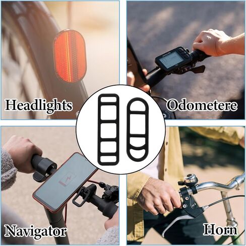 40 Pcs Rubber Lights Strap Bicycle Light Silicone Straps Bike Light Mount Band with Hooks Flashlight Mount Replacement Strap Black Handlebar Bands for Most Bicycle Lights Sets in Saudi Arabia