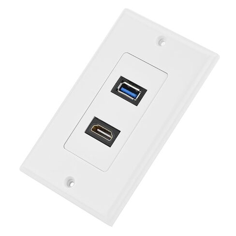 Dioche and UIntegrated Multimedia Wall Socket with and USB 3.0 Ports, Compatible with 1.4, Featuring a Solderless Design for Easy Installation. in Saudi Arabia
