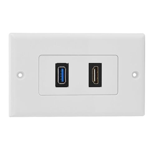 Dioche and UIntegrated Multimedia Wall Socket with and USB 3.0 Ports, Compatible with 1.4, Featuring a Solderless Design for Easy Installation. in Saudi Arabia
