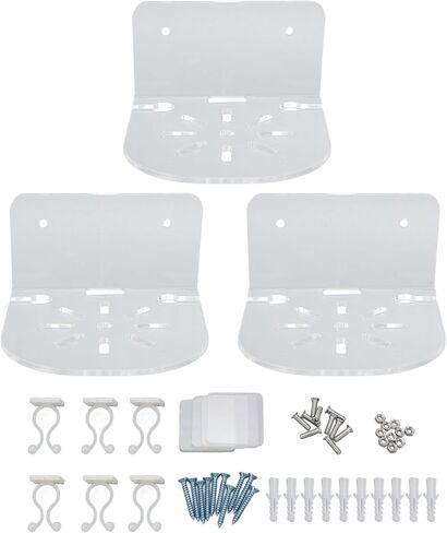 رف كاميرا مثبت على الحائط من أراموكس، حامل أكريليك شفاف قوي لأجهزة توجيه WiFi الآمنة، ومكبرات الصوت، ومراقبة الأطفال مع شريط لاصق، لغرف الأطفال، وغرف النوم، in Kuwait